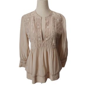 Elegant Pale Pink Women's Silk Top